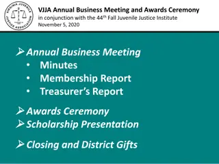 VJJA Annual Business Meeting and Awards Ceremony 2020 Winners