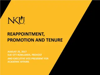 Academic Affairs and Faculty Handbook at NKU - Reappointment, Promotion, and Tenure Guidelines