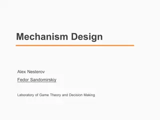 Mechanism Design in Game Theory and Decision Making