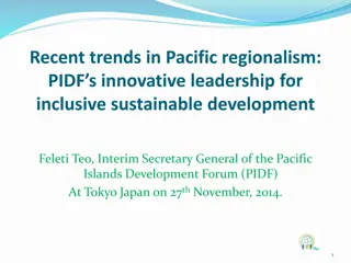 Pacific Regionalism: PIDF's Innovative Leadership for Sustainable Development