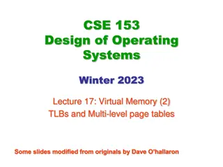 Optimizing Virtual Memory: TLBs and Multi-level Page Tables