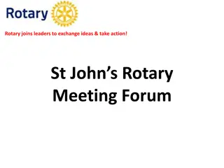 Rotary Club of St. John's Leaders Forum and Activities