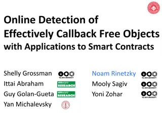 Online Detection of Effectively Callback-Free Objects with Applications to Smart Contracts