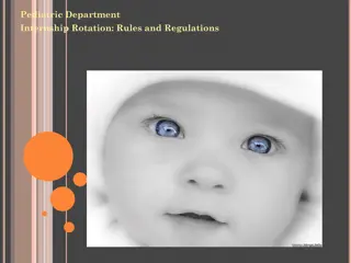 Pediatric Department Internship Program Rules and Regulations