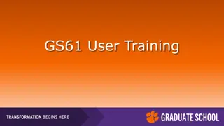 GS61 Assistantships and Appointment Requirements