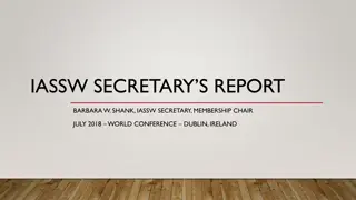 IASSW Secretary's Report - Membership Growth and Policy Updates