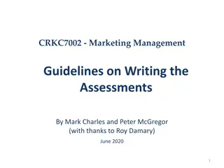 Guidelines for Writing Marketing Assessments