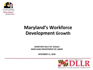 Maryland Workforce Development Growth and Initiatives