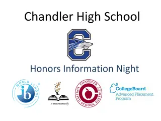 Chandler High School's Honors Programs and Pathways