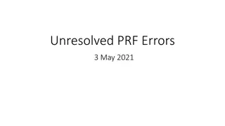 Resolving Unmatched Dates and Names in PRF Error Analysis