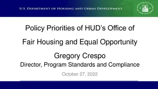 HUD Fair Housing Policy Priorities for Segregation and Discrimination in PBRA Properties