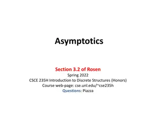 Asymptotic Behavior in Algorithms