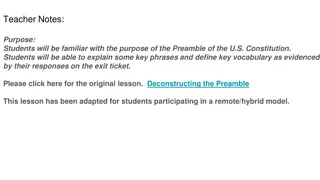 Preamble of the U.S. Constitution
