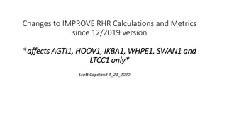 Improvement of RHR Calculations and Metrics Since December 2019 Version