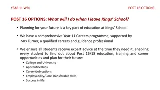 Explore Your Post-16 Options After Leaving Kings School