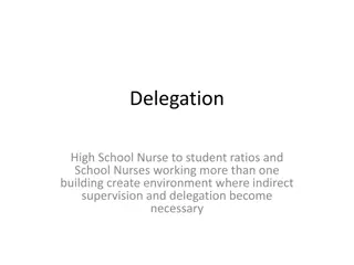 Delegation in High School Nursing Settings