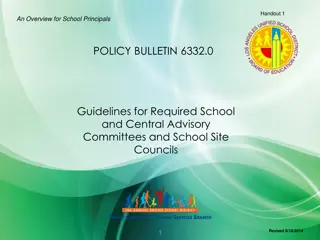 Guidelines for School Committees and Councils - Overview for Principals
