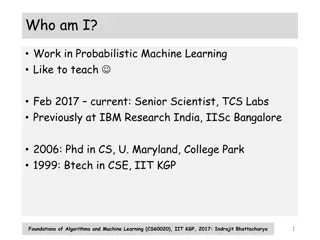 Foundations of Algorithms & Machine Learning: Overview and Logistics