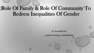 Reducing Gender Inequality: Role of Family and Community