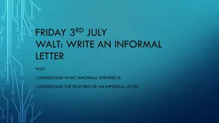 Writing an Informal Letter: Features and Examples