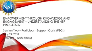 Participant Support Costs and Policies in NSF Processes