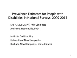 Prevalence Estimates for People with Disabilities in National Surveys 2009-2014