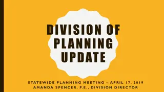 Statewide Corridor Planning Meeting Update and Schedule