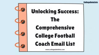 Unlocking Success The Comprehensive College Football Coach Email List