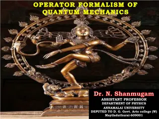 The Operator Formalism of Quantum Mechanics