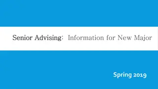 Senior Advising and Course Information for Spring 2019