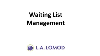 Efficient Waiting List Management Practices for Housing Authorities