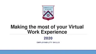 Maximizing Virtual Work Experience 2020 for Employability Skills