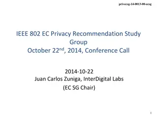 IEEE 802 EC Privacy Recommendation Study Group Meeting Details