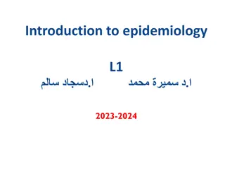 Epidemiology: Key Concepts and Definitions