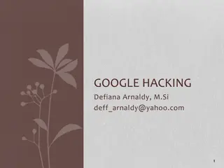 Google Hacking Techniques Overview