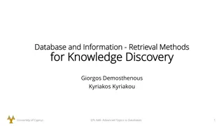 Advanced Topics in Database Systems and Information Retrieval Methodologies