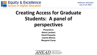 Creating Access for Graduate Students: Perspectives from Baltimore Conference 2024