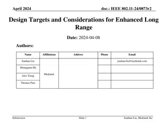 Enhanced Long Range Design Targets in IEEE 802.11-24/0873r2 April 2024 Document