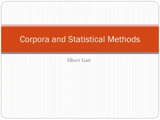 Collocations in Corpora and Statistical Methods