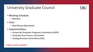 University Graduate Council Meeting Schedule