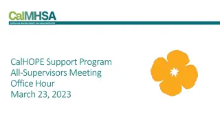 CalHOPE Support Program Updates and Training Opportunities