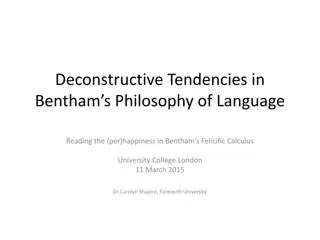 Deconstructive Tendencies in Bentham's Philosophy of Language