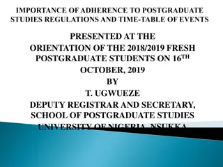 Repositioning Postgraduate Studies at University of Nigeria, Nsukka
