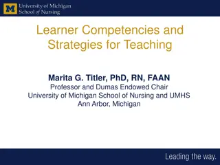 Learner Competencies and Teaching Strategies for Nursing Education