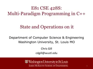 Multi-Paradigm Programming in C++ State and Operations at Washington University