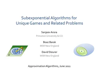 Unique Games Conjecture and Subexponential Algorithms Overview