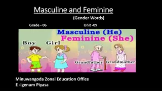 Masculine and Feminine Traits: Gender Words for People and Animals