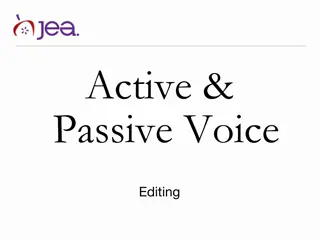 Active and Passive Voice
