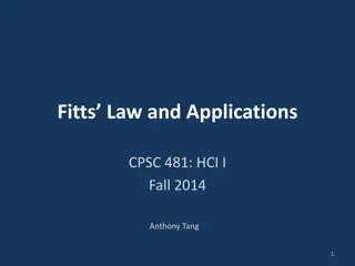 Fitts Law and Applications in Human-Computer Interaction