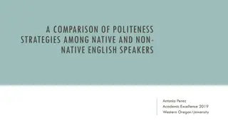 A Comparison of Politeness Strategies Among English Speakers